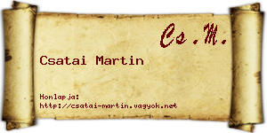 Csatai Martin névjegykártya